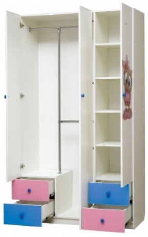 Шкаф 3-х дверный с ящиками и фотопечатью Совята 3.1 (1200) в Сургуте - surgut.ok-mebel.com | фото 2