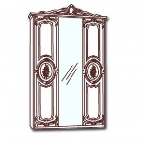 Шкаф 3-х дверный с зеркалами (01.143) Роза (беж) в Сургуте - surgut.ok-mebel.com | фото