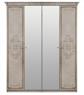 Шкаф 4-х створчатый (1+2+1) с Зеркалом "Патрисия" (крем) в Сургуте - surgut.ok-mebel.com | фото 1