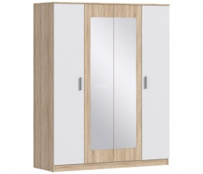 Шкаф 4х дверный с зеркалами Уют СБ-2750/1 (Дуб Сонома/Белый) в Сургуте - surgut.ok-mebel.com | фото 1