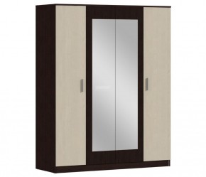 Шкаф 4х дверный с зеркалами Уют СБ-2750/1.Н (Венге/Паллада) в Сургуте - surgut.ok-mebel.com | фото