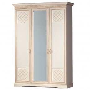 Шкаф для одежды 3-дверный №800 Парма кремовый белый в Сургуте - surgut.ok-mebel.com | фото