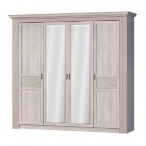 Шкаф для одежды 4-дверный №203 "Лючия" Дуб оксфорд серый в Сургуте - surgut.ok-mebel.com | фото