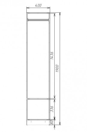 Шкаф для Одежды ЭШ1-РП-19-4 (ручка профильная) серия "Экон" в Сургуте - surgut.ok-mebel.com | фото 2