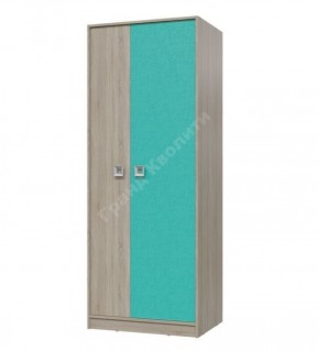 Шкаф для одежды Сити (Арт. 6-9411) Дуб Сонома/Аква в Сургуте - surgut.ok-mebel.com | фото