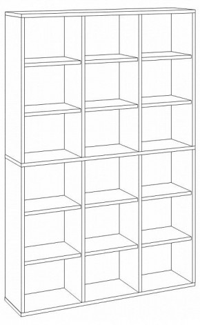 Шкаф книжный Домино СУ(ш3в2)+6ФГ в Сургуте - surgut.ok-mebel.com | фото 2