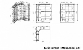 Шкаф книжный Мебелайн-32 в Сургуте - surgut.ok-mebel.com | фото 3