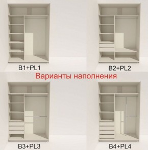 Шкаф-купе 1400 серии SOFT D8+D2+B2+PL4 (2 ящика+F обр.штанга) профиль «Капучино» в Сургуте - surgut.ok-mebel.com | фото 4