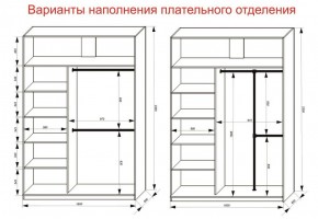 Шкаф-купе 1600 серии SOFT D1+D3+B2+PL1 (2 ящика+1штанга) профиль «Графит» в Сургуте - surgut.ok-mebel.com | фото 7