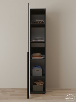 Шкаф Linnea MHR-1-2 2050х400х510 (Графит-М 11.1.25) в Сургуте - surgut.ok-mebel.com | фото 4