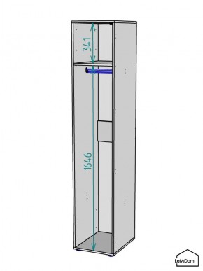 Шкаф Linnea MHR-1 2050х400х510 (ДВ-М 11.1.25) в Сургуте - surgut.ok-mebel.com | фото 3
