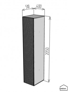 Шкаф Linnea MHR-1-4 2050х400х510 (ДВ-М 11.1.25) в Сургуте - surgut.ok-mebel.com | фото 2