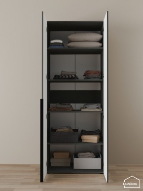 Шкаф Linnea MHR-2-2 2050х800х510 (Графит-М 11.1.25) в Сургуте - surgut.ok-mebel.com | фото 4