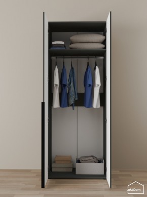 Шкаф Linnea MHR-2 2050х800х510 (Графит-М 11.1.25) в Сургуте - surgut.ok-mebel.com | фото 4