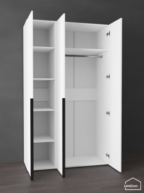 Шкаф Linnea MHR-3-1 2050х1200х510 (Белый-М 11.1.1) в Сургуте - surgut.ok-mebel.com | фото 4