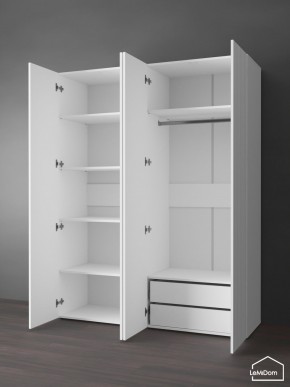 Шкаф Linnea MHR-4PO-2 2050х1600х510 (Белый-М 11.1.1) в Сургуте - surgut.ok-mebel.com | фото 5