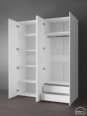 Шкаф Linnea MHR-4PO-2 2050х1600х510 (Белый-М 11.1.1) в Сургуте - surgut.ok-mebel.com | фото 6