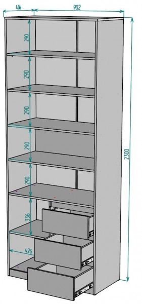 Шкаф Мальта H190 в Сургуте - surgut.ok-mebel.com | фото 2