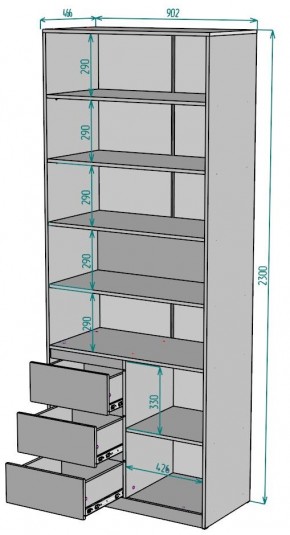 Шкаф Мальта H191 в Сургуте - surgut.ok-mebel.com | фото 2