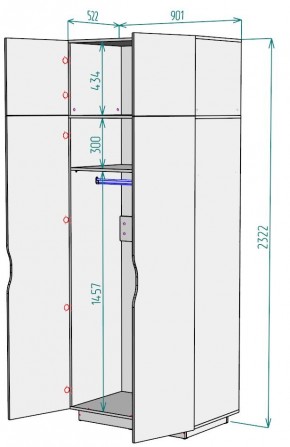 Шкаф "Аврора (H36)" в Сургуте - surgut.ok-mebel.com | фото 2