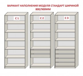 Шкаф распашной серия «ЗЕВС» (PL3/С1/PL2) в Сургуте - surgut.ok-mebel.com | фото 6