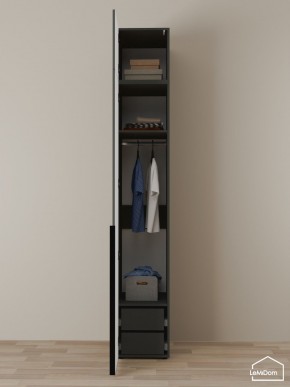 Шкаф с антресолью Linnea MHR-1A-3 2450х400х510 (Графит-М 11.1.25) в Сургуте - surgut.ok-mebel.com | фото 6