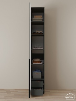 Шкаф с антресолью Linnea MHR-1A-4 2450х400х510 (Графит-М 11.1.25) в Сургуте - surgut.ok-mebel.com | фото 4