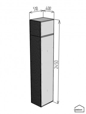 Шкаф с антресолью Linnea MHR-1POA-3 2450х400х510 (Белый-М 11.1.1) в Сургуте - surgut.ok-mebel.com | фото 2