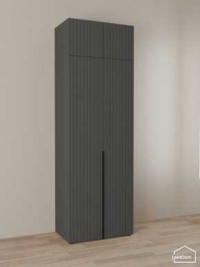 Шкаф с антресолью Linnea MHR-2A-2 2450х800х510 (Графит-М 11.1.25) в Сургуте - surgut.ok-mebel.com | фото
