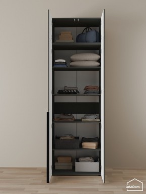 Шкаф с антресолью Linnea MHR-2A-2 2450х800х510 (Графит-М 11.1.25) в Сургуте - surgut.ok-mebel.com | фото 4
