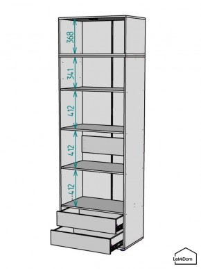 Шкаф с антресолью Linnea MHR-2POA-4 2450х800х510 (Белый-М 11.1.2) в Сургуте - surgut.ok-mebel.com | фото 3