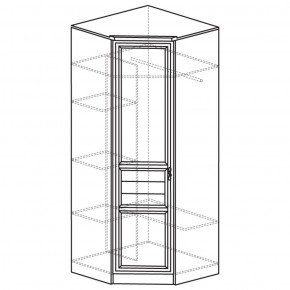 Шкаф угловой 50 Лира Нортон светлый (угол 854х854) в Сургуте - surgut.ok-mebel.com | фото 2