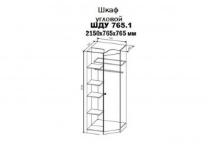 KI-KI ШДУ765.1 Шкаф угловой (белый/белое дерево) в Сургуте - surgut.ok-mebel.com | фото 2