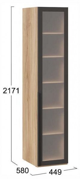 Шкаф-витрина Порто СМ-393.07.008 в Сургуте - surgut.ok-mebel.com | фото 3