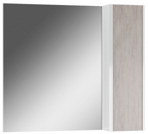 Шкаф-зеркало Uno 80 Дуб серый левый/правый Домино (DU1504HZ) в Сургуте - surgut.ok-mebel.com | фото 1