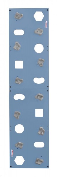 Скалодром пристенный (500*2000) стандарт ЭЛЬБРУС Pastel с отверстиями (10 шт. серых зацепов) цв.голубой в Сургуте - surgut.ok-mebel.com | фото 1