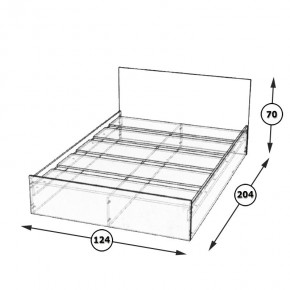 Стандарт Кровать 1200, цвет дуб сонома, ШхГхВ 123,5х203,5х70 см., сп.м. 1200х2000 мм., без матраса, основание есть в Сургуте - surgut.ok-mebel.com | фото 1