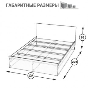 Стандарт Кровать 1200, цвет венге, ШхГхВ 123,5х203,5х70 см., сп.м. 1200х2000 мм., без матраса, основание есть в Сургуте - surgut.ok-mebel.com | фото 5