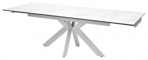 Стол BELLUNO 160 MARBLES KL-99 Белый мрамор матовый, итальянская керамика/ белый каркас, ®DISAUR в Сургуте - surgut.ok-mebel.com | фото 6
