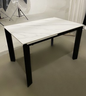 Стол CORNER 120 MATT WHITE MARBLE SOLID CERAMIC / BLACK, ®DISAUR в Сургуте - surgut.ok-mebel.com | фото 2