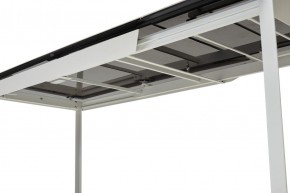 Стол CREMONA 140 HIGH GLOSS STATUARIO Белый мрамор глянцевый, керамика/ белый каркас, ®DISAUR в Сургуте - surgut.ok-mebel.com | фото 2
