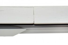 Стол CREMONA 140 HIGH GLOSS STATUARIO Белый мрамор глянцевый, керамика/ белый каркас, ®DISAUR в Сургуте - surgut.ok-mebel.com | фото 3