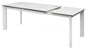 Стол CREMONA 140 HIGH GLOSS STATUARIO Белый мрамор глянцевый, керамика/ белый каркас, ®DISAUR в Сургуте - surgut.ok-mebel.com | фото 8