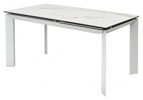 Стол CREMONA 140 HIGH GLOSS STATUARIO Белый мрамор глянцевый, керамика/ белый каркас, ®DISAUR в Сургуте - surgut.ok-mebel.com | фото 9