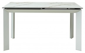 Стол CREMONA 180 KL-188 Контрастный мрамор матовый, итальянская керамика/ белый каркас, ®DISAUR в Сургуте - surgut.ok-mebel.com | фото 2