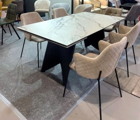 Стол IVAR 180 MARBLES KL-188 Контрастный мрамор, итальянская керамика, ®DISAUR в Сургуте - surgut.ok-mebel.com | фото 11