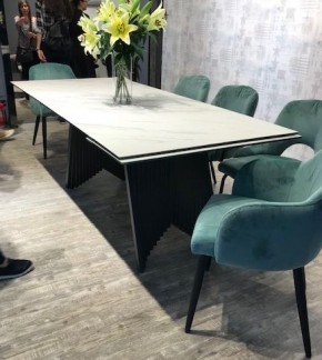 Стол IVAR 180 MARBLES KL-99 Белый мрамор, итальянская керамика, ®DISAUR в Сургуте - surgut.ok-mebel.com | фото 6