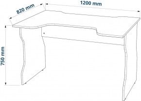 Стол компьютерный ВАРДИГ K1 120x82, антрацит/красный в Сургуте - surgut.ok-mebel.com | фото 3