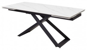 Стол LIVORNO 180 MATT WHITE MARBLE SOLID CERAMIC / BLACK, ®DISAUR в Сургуте - surgut.ok-mebel.com | фото 2