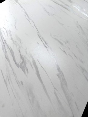 Стол MATERA 160 MARBLES KL-99 Белый мрамор матовый, итальянская керамика/ черный каркас, ®DISAUR в Сургуте - surgut.ok-mebel.com | фото 3
